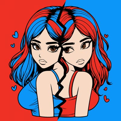 realistic girl split