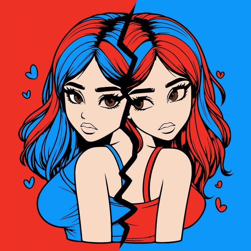 realistic girl split