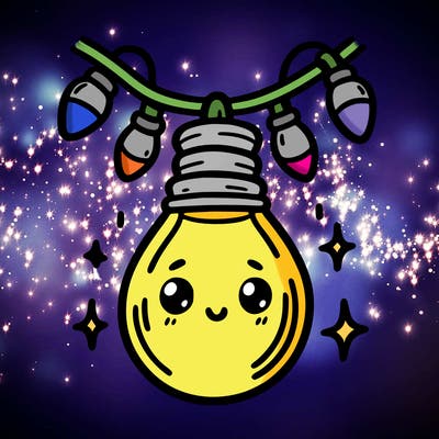 small bulb of a garland