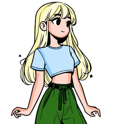 girl in a cute crop top