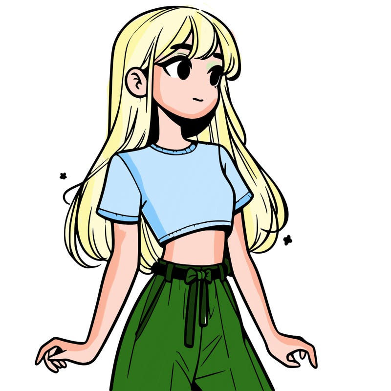 girl in a cute crop top