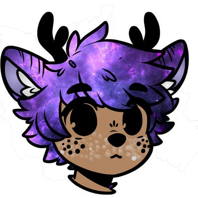 a humanoid deer with soft fluffy ears