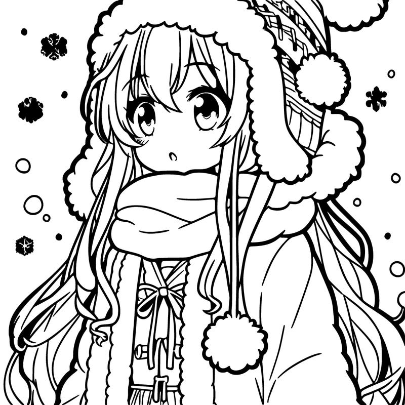 winter anime girl