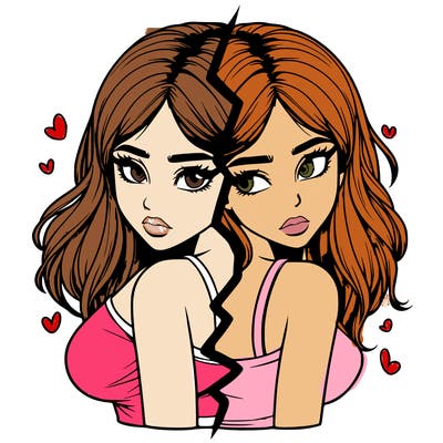 realistic girl split