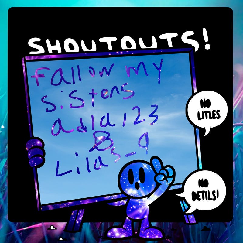 blank canvas that says above it shoutouts