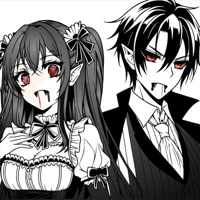 anime vampire couple