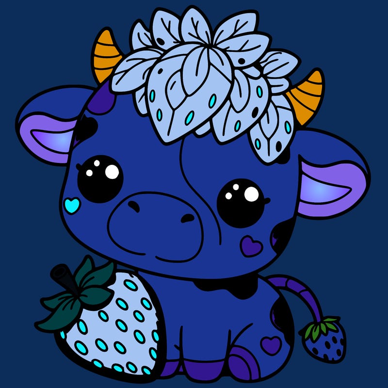cute strawberry cow
