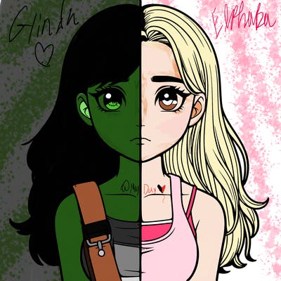 realistic girl split