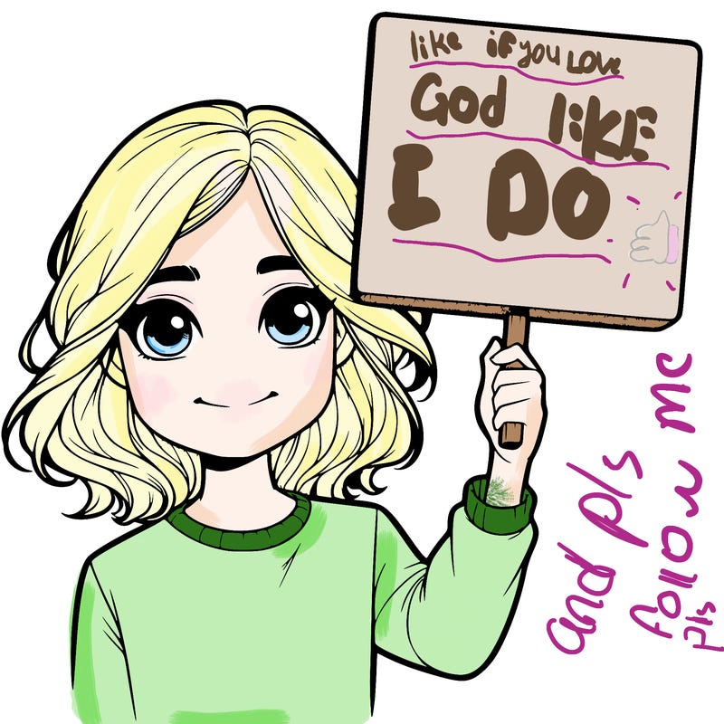 realistic girl holding up a sign