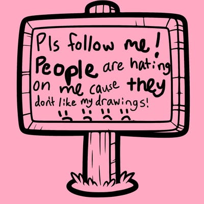 a blank sign