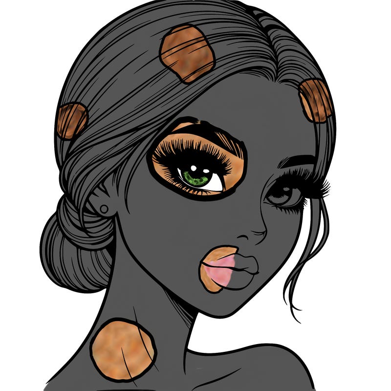 realistic girl with lashes