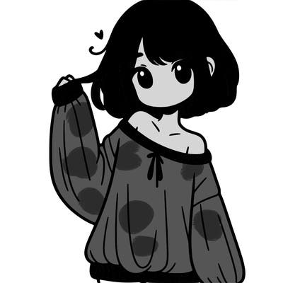 girl in baggy sweater hanging off her shoulder