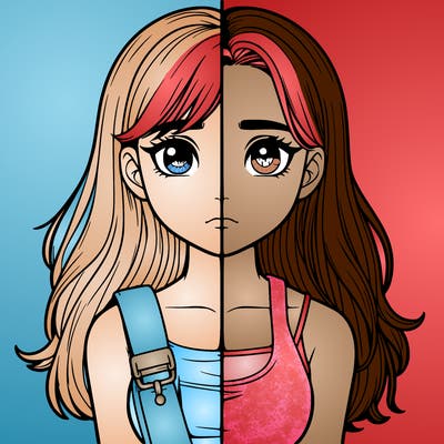 realistic girl split