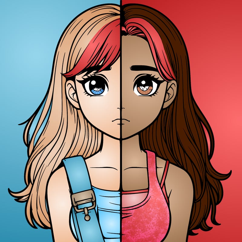 realistic girl split