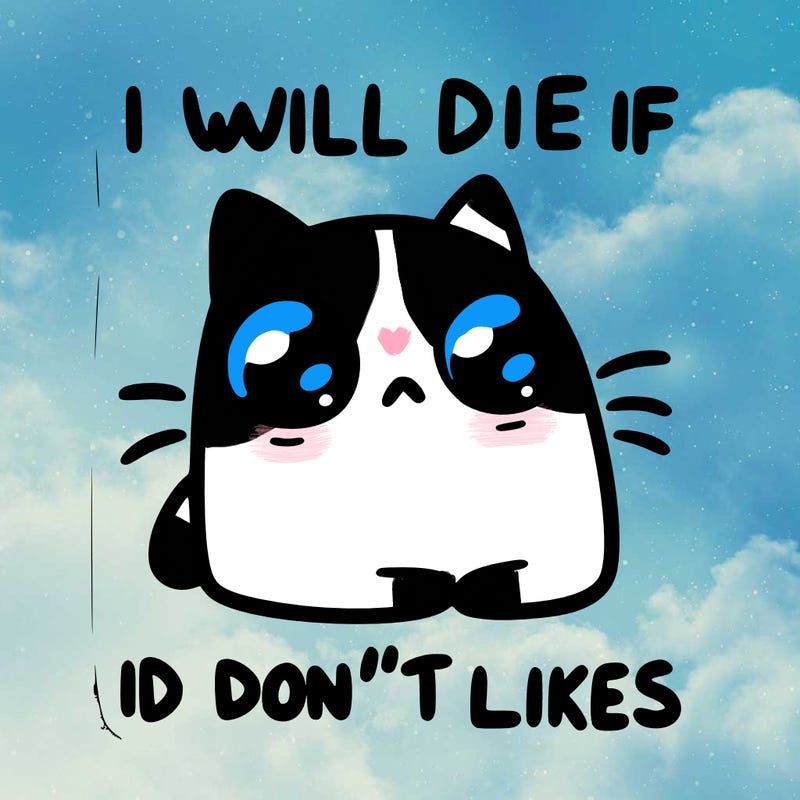 a cat that will die if we don’t get 10 likes