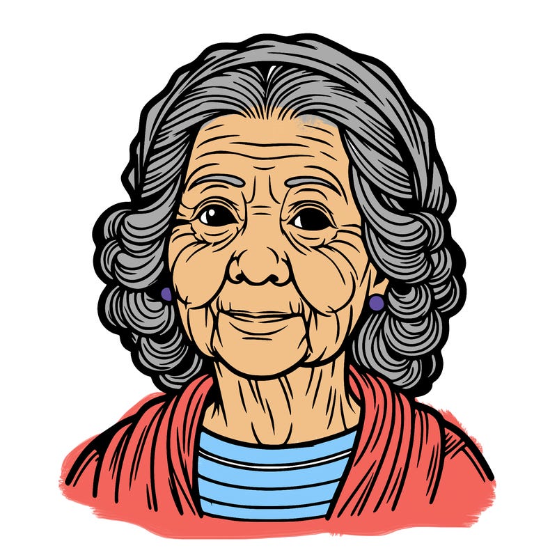 old lady realistic