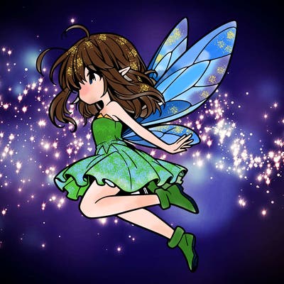 manga fairy flying