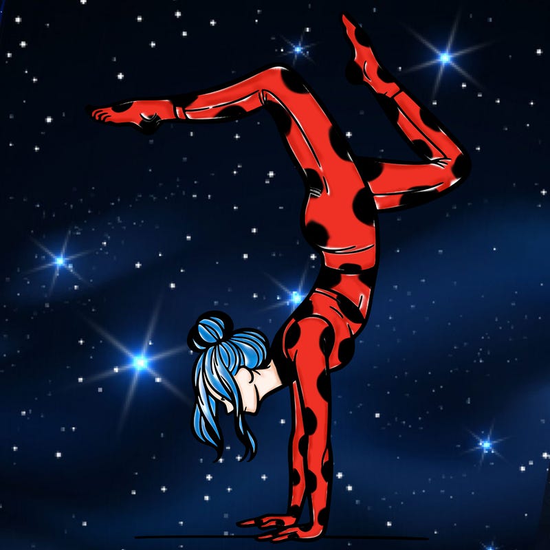 a woman doing a handstand