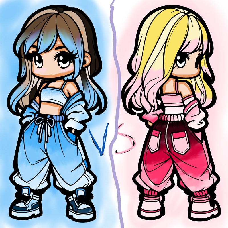 girl in crop top and baggy pants