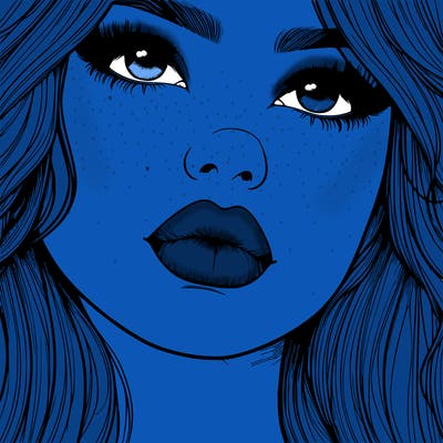 really realistic girl with lips