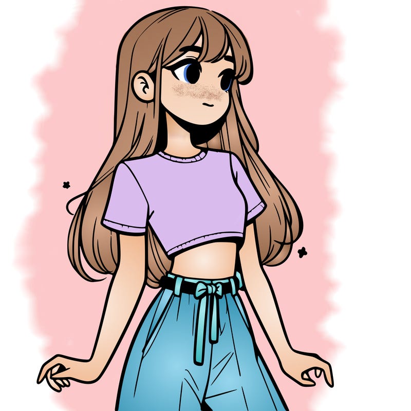girl in a cute crop top