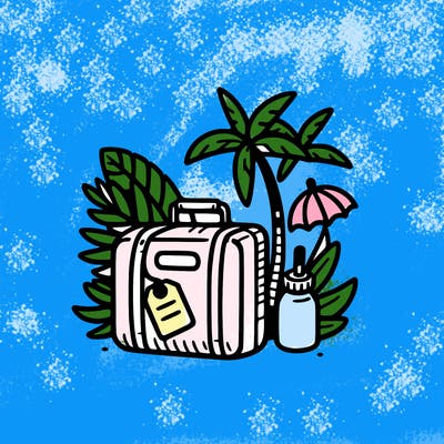 a suitcase, vacation