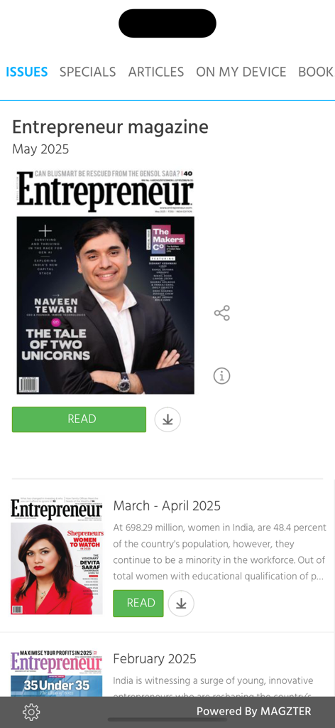 Entrepreneur magazine India - Digital issues and covers of Entrepreneur magazine India app
