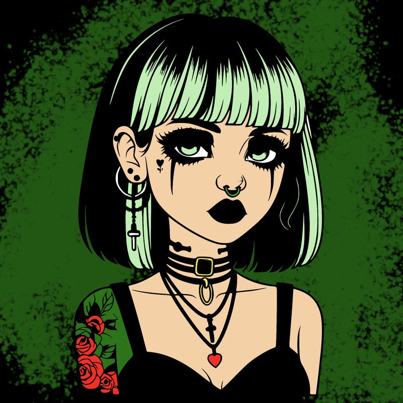 realistic goth girl
