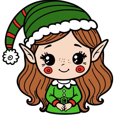 christmas elf girl