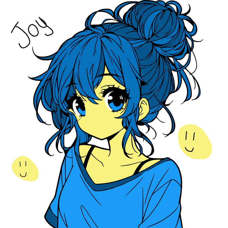 a beautiful anime girl with a messy bun