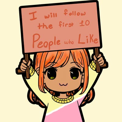 girl holding big sign