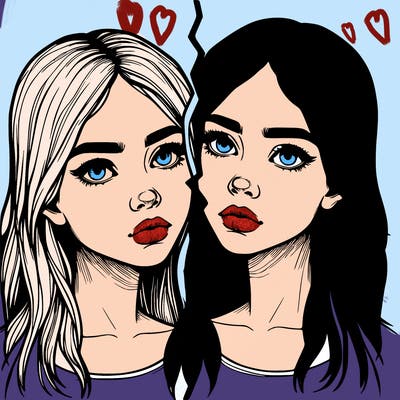 realistic girl split