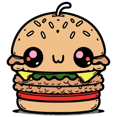 burger cute