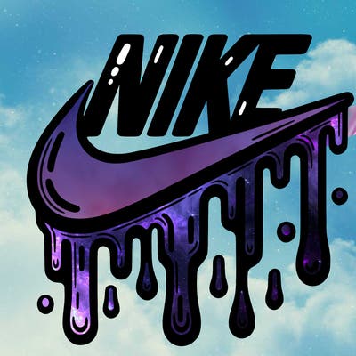 dripping nike logo