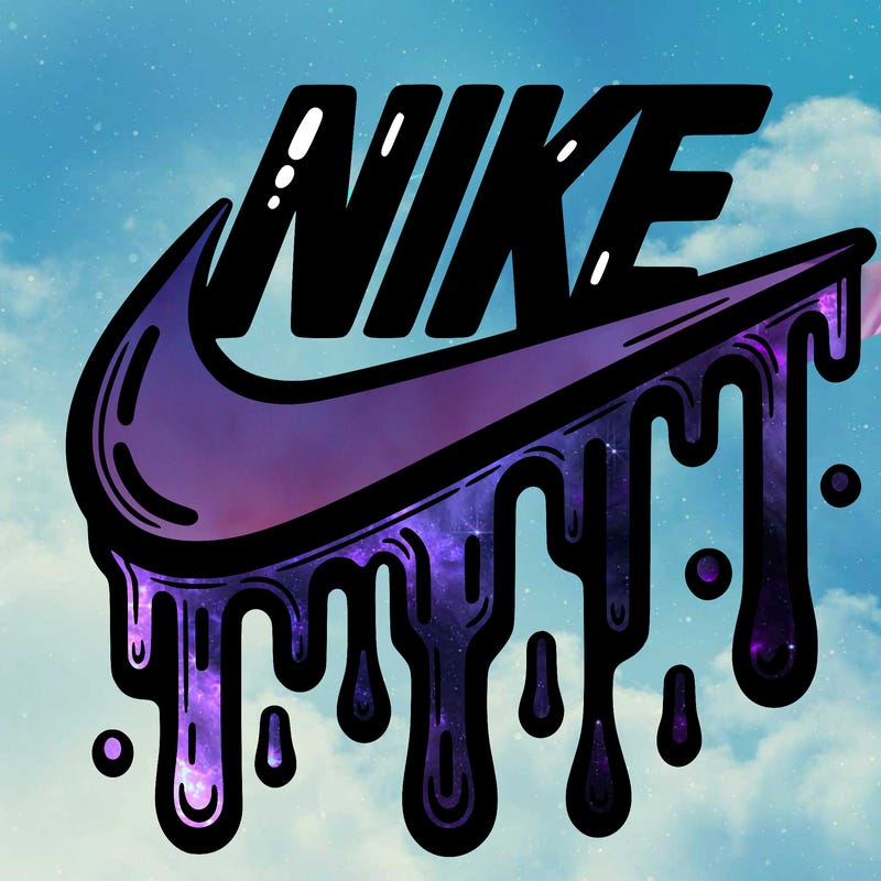 dripping nike logo