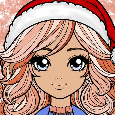 realistic christmas girl