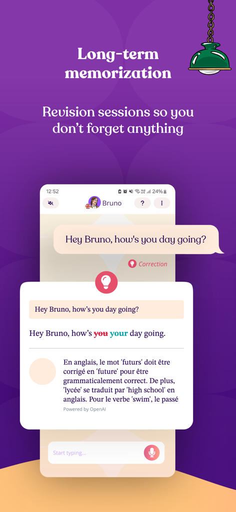 Aimigo Language Coach - KI-Grammatikkorrektur- und Überarbeitungssitzungen in der Aimigo Language Coach App