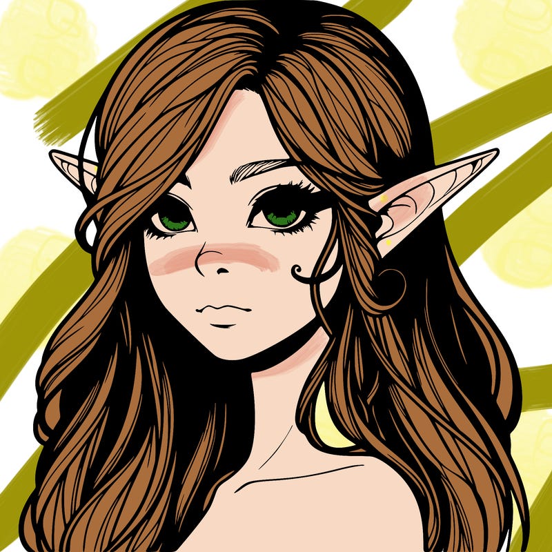 elf girl realistic dark fantasy