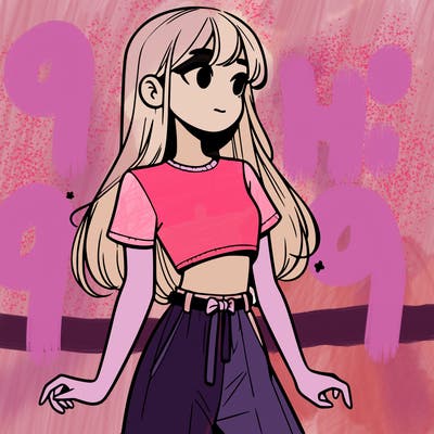 girl in a cute crop top