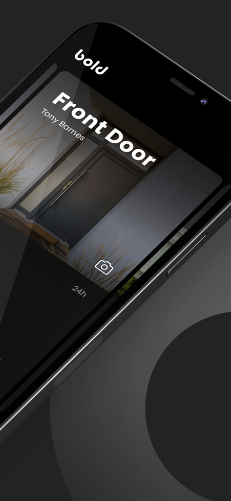 Bold Smart Lock - Boldスマートロックモバイルアプリインターフェース、スマートフォンで玄関ドアへのアクセスを表示