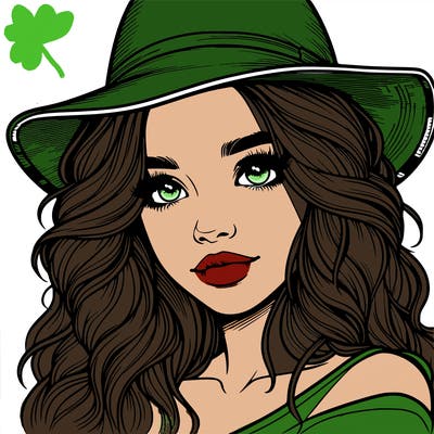 realistic girl with hat