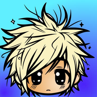 messy hair sharp eyes