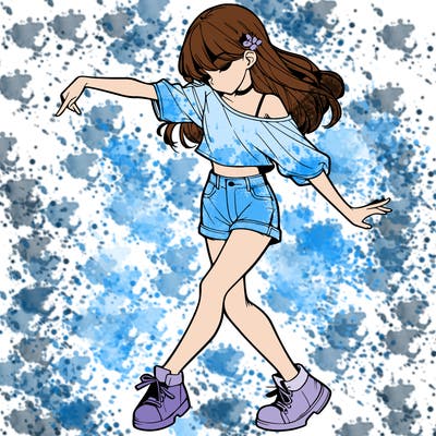 realistic girl danceing