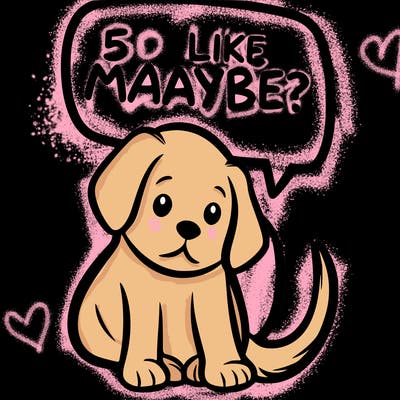 a puppy that says 5 like maybe