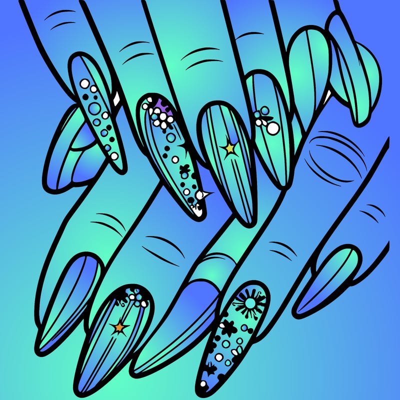 nails with a design