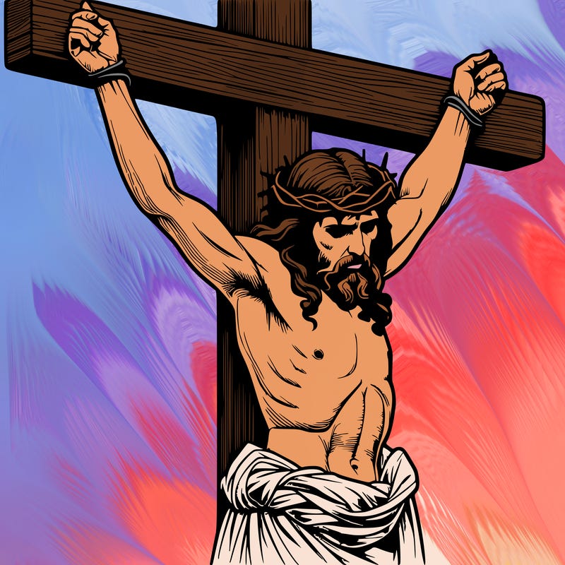 jesus realistic on the cross