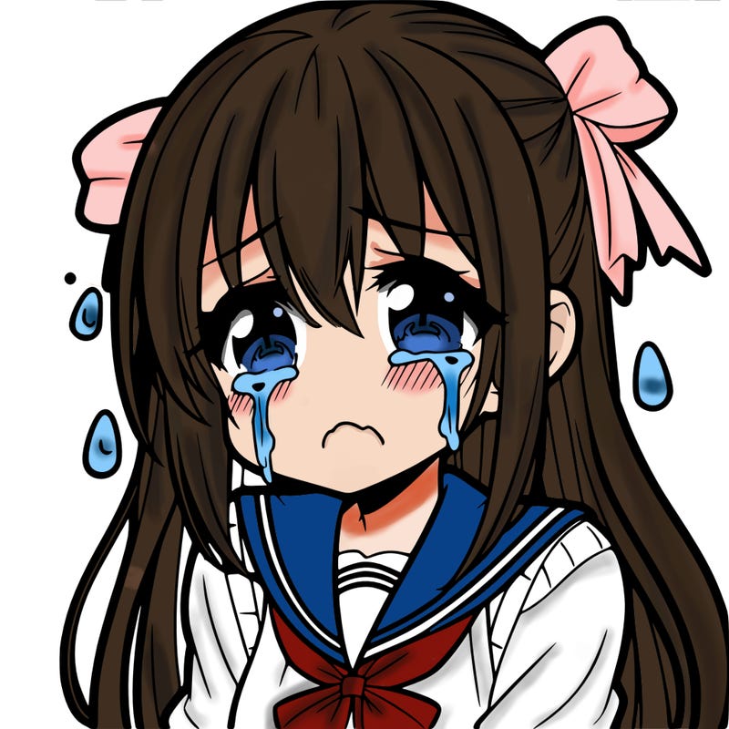 anime girl crying