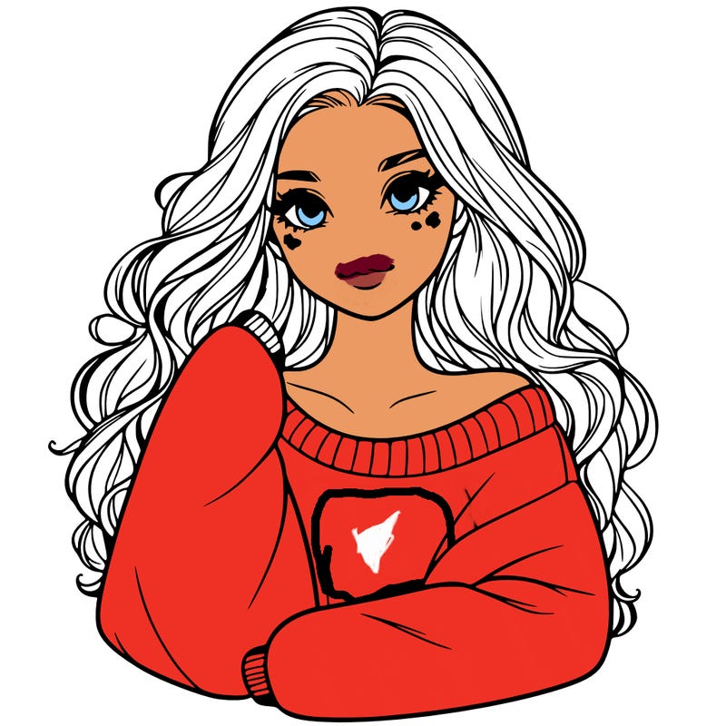 a beautiful girl in a big sweatshirt