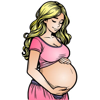 woman heavily pregnant realistic