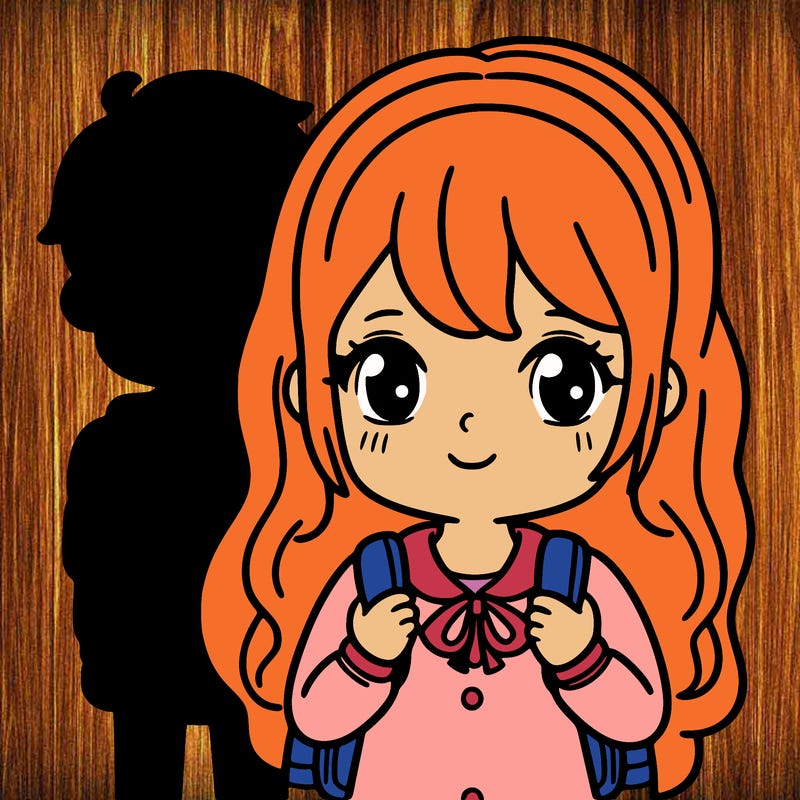 girl with boy behind her